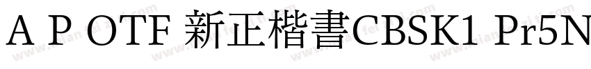 A P OTF 新正楷書CBSK1 Pr5N R字体转换
